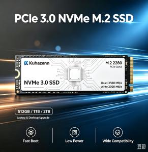Kuhazenn Gaming SSD M.2 2280 NVMe PCIe3.0 High Speed 3500MB/s Read Internal Solid State Drive 256GB 512GB 1TB For Gaming Laptop