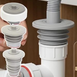 Silicone Bathroom Sewer Seal Ring Kitchen Sink Sewer Pipe Seal Plug Washing Machine Anti-odor Leakage Floor Drain Seal Connector
