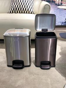 Thùng rác đạp bằng thép không gỉ 8L/12L Thùng rác thép không gỉ dung tích lớn cho phòng tắm phòng ngủ nhà bếp phòng khách khách sạn