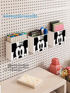 ชั้นวางของแบบติดผนังแบบไม่ต้องเจาะสำหรับจัดระเบียบของใช้สำนักงาน เคสใส่ของสำนักงาน เครื่องเขียน อุปกรณ์ศึกษา กระดานอีนาเมล