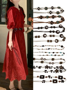 WEIAI | Thắt lưng thắt eo phong cách Bohemian Vintage dệt dân tộc Phụ kiện thắt lưng cho váy cao cấp eo eo dây thắt lưng