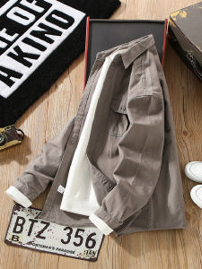 Áo Sơ Mi Nam Tay Dài Dáng Rộng Phong Cách Mỹ Cổ Điển Mùa Xuân Bằng Cotton Nguyên Chất Thường Ngày Áo Khoác Ngoài