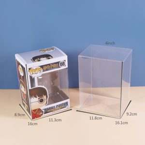 Clear Protector Case Compatible for 4" Funko PopCrystal Clear Plastic Cover with Protective FilmThick Vinyl Pop Figures Case