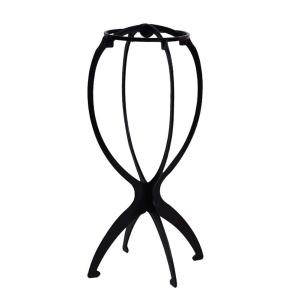 Folding Wig Stand Plastic Portable Hat Display Stand Adjustable Durable Barbershop Fashion Model Holder Home Salon Use