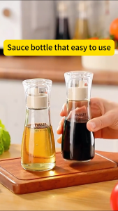 150/230ml Oil Dispenser Bottles Leak-proof Glass Cruet Bottles BPA Free Cooking Oil and VinegarContainer for Kitchen Organization Salad Dressing Balsamic Soy Sauce