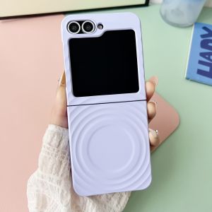 Ultra-Thin Magnetic Skin-Finish Samsung ZFlip6 Case New Wave Pattern Protective Cover for Men And Women Simple Anti-Fall Korean Style