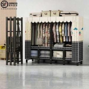 No-assembly Easy Foldable Steel Frame Wardrobe