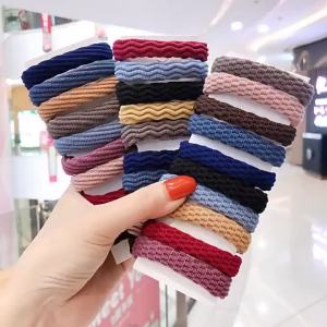 20PCS Women Girls Simple Basic Elastic Hair Bands Ties Scrunchie Ponytail Holder Rubber Bands Fashion Headband Hair Accessories