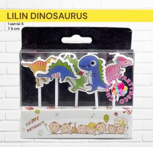 Lilin DINOSAURUS Isi 5 / Lilin Ulang Tahun Dino Tyrex