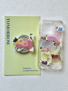 Cartoon Cute Cat Magnetic Attraction Transparent Phone Case for Apple 13 iPhone 15 pro Max New Model 15 pro Girl Style 12 Stand Anti-Fall Cover 14 pro Apple 15 Protective Case