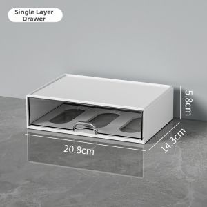 MRUN | Drawer Small Transparent Desktop Storage Box Organizer