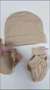 DLARA Baby Hat Mitten and Booties Set | Mittens and Booties Newborn Baby | Sarung Tangan Baby Sarung Kaki Topi Baby