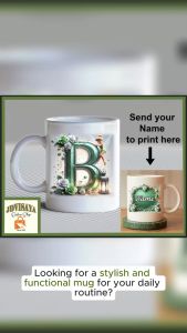 Tinker Belle Design Personalized from A-TO-Z Ceramic Mug Sold per PC / Customized Name Mug comes with a box Coffee Cup Drinkware