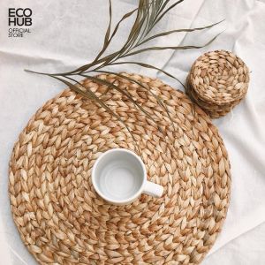 Lót Lục Bình ECOHUB Lót ly Lót Đĩa bàn ăn sang trọng lịch sự. (Size 10cm /. 30cm) EH036