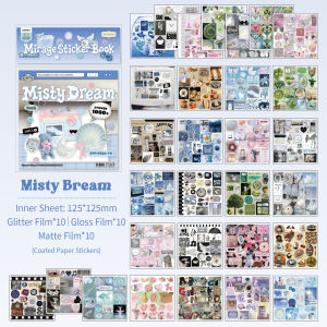 30 Sheets Reality & Dreams Series Flash Die Cut Stickers for DIY Junk Journal Diary Scrapbooking Collage Material Stationery
