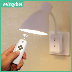 Intelligent remote control with lampshade LED night light with switch bedroom plug bedside lamp childrens reading and feeding baby wall light