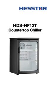 Hesstar HDS-NF12T (120L) No Frost Table Top Display Chiller Mini Showcase (Black)