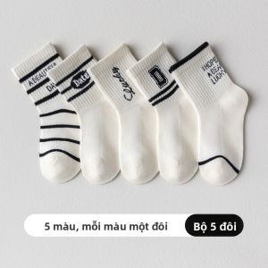 Tất bé trai MiiOW vải cotton pha lưới mỏng thoáng khí