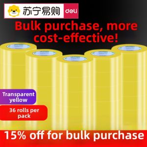 De Li | Deli Transparent Thickened Large Roll Packaging Tape for Shipping And Wrapping Durable Bopp Material Box Sealing Tape