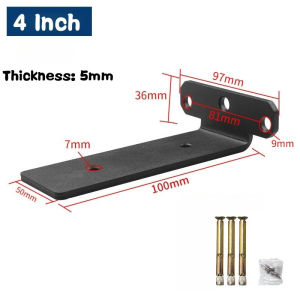 2PCS Heavy Duty Suspended Tripod Brackets400kg BearingFloating Shelf Support BracketsHidden Wall Fixed Partition Storage Rack