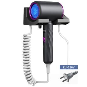 XMSJ | Máy Sấy Tóc Gắn Tường 1800W Màn Hình LED Hiển Thị Nhiệt Độ 3 Tốc Độ Gió Nóng/lạnh Không Cần Khoan Dành Cho Khách Sạn Nhà Ở Phòng Tắm Tay Cầm Gấp Gọn Kèm Đầu Tập Trung Gió.