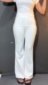 BC STORE - Flare Pants Highwaist Cutbray - Celana Panjang Wanita Jumbo