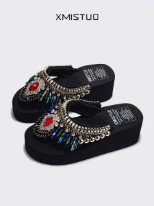 XMISTUO | Thick Soles Boho Style Slipper Sandals