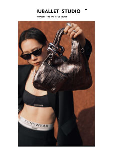 IUBALLET 2025 New Small Design Hobo Handbag Top Layer Cowhide Leather Shopping Bag Casual Crossbody Square Shape Pure Color