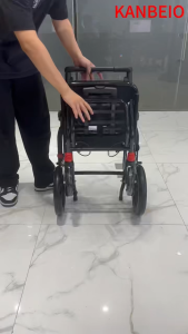 High Quality Folding Wheelchair Lightweight Folding Wheelchair Easy to Carry and Travel Equipped with Pull Rod