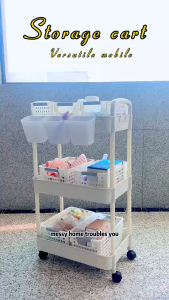 COCOBB Trolley Cart Organizer Movable Trolley Shelves With Wheels Multi layer Storage Rack
