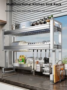CAIYUNJIA | Multifunctional Stainless Steel Dish Drying Rack