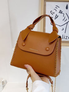 Handcrafted Tote Bag DIY Crossbody Shoulder Bag for Girlfriend Fashionable Leisure Womens Bag Soft PU Leather Solid Color
