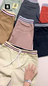 Quần short kaki nam lưng thunquần đùi nam mặc nhà dạo phố DEN