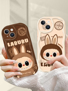 Creative Silicone Phone Case with Stand And Bracelet Anti-Fall Protection for Apple 13 15 plus Mini Cartoon Bracket Couple