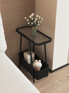 ตู้เสื้อผ้าขนาดเล็กสไตล์โมเดิร์นสำหรับห้องนอนขนาดเล็ก ชั้นวางของที่หัวเตียงแบบประหยัดพื้นที่ ตู้เก็บของแบบบาง