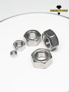 หัวน็อต ตัวเมีย หกเหลี่ยม สแตนเลส 304 เกลียวมิล ซ้าย M10 M12 M14 / Hexagon Nut Left Hand Thread SUS304 M10 M12 M14