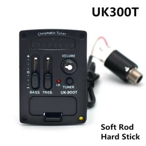 UK-300T Ukulele Guitar Piezo Pickups 2-Bands EQ With LED Tuner Preamp Pickup