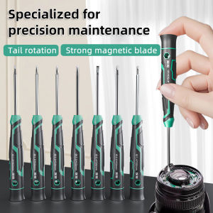 Magnetic Phillips/Slotted Screwdriver Precision Screwdriver with Rotary Head Mini Screwdriver Home Repair and DIY Projects
