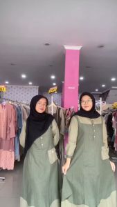 Raunapride Gamis Remaja Tanggung /GR-36 Hijau / Fashion Muslim Kekinian