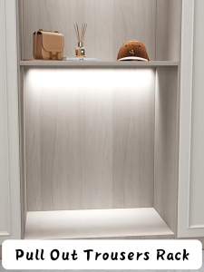 Solaze Pull-Out Extendable Pants Rack – Space-Saving Sliding Closet Organizer with Adjustable Movable Bars