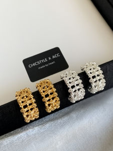 Elegant S925 Silver Needle Half-Circle C Ring Studs Womens Fashionable Personality Ear Jewelry Geometric Pattern Alloy