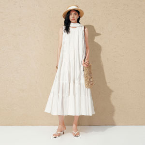 PEACEBIRD | Wine Red Dress for Women Summer