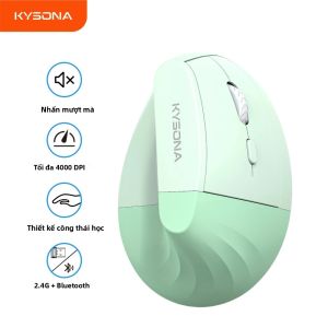 Chuột Không Dây Công Thái Học KYSONA EM18 Bluetooth Có Đèn Báo Pin 5 Mức Điều Chỉnh Dpi Có Thể Sạc Lại Cho Windows Android Mac