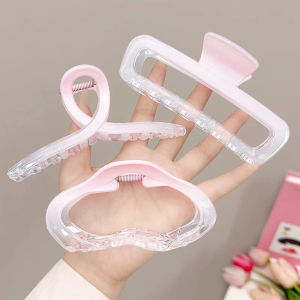 Thời trang Hàn Quốc Tình Yêu Cá mập Clip cô gái dễ thương Kẹp Tóc Bướm acrylic màu hồng ngọt ngào cho phụ nữ kẹp tóc đuôi ngựa