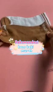 KS44 Kaos Kaki Pendek Semata Kaki Motif Garis Huruf Kaos Kaki Fashion Korea Kaos Kaki Wanita