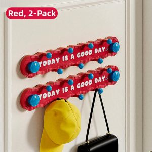 Hourleey | No-Drill Strong Load Bathroom Door Hook Wall Organizer