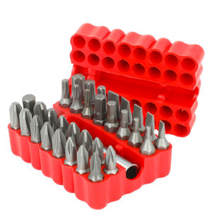 33pcs Magnetic Security Screwdriver Bit Torq Torx Hexagonal Star Spanner Electric Holder Bits Set 1/4" 6.35mm for Screwing