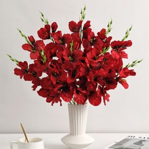 Artificial 5/10 Pcs Phalaenopsis Flowers Home Dining Table Vase Windowsill Arrangements Outdoor Yard Party Holiday Wedding Decor