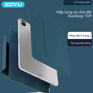 Vỏ Thông Minh Từ Tính ZOYU Cho iPad Pro 12.9 11 2022 Air 4/5 10.9 Mini 6 Khóa Chia Đầy Đủ Vỏ Chống Sốc Chống Uốn Chất Liệu PU
