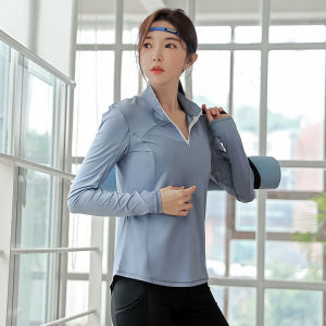 เสื้อยืดวิ่งออกกำลังกายแบบแห้งเร็วสำหรับผู้หญิงไซส์ใหญ่ Pure Snowy T-Shirt แขนยาว ทรงหลวม ระบายอากาศได้ดี ดูดซับเหงื่อ ยืดหยุ่นสูง ไนลอน ฤดูใบไม้ร่วง 2020